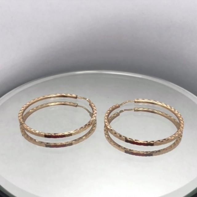 Золотые серьги кольца 20860 Almaz