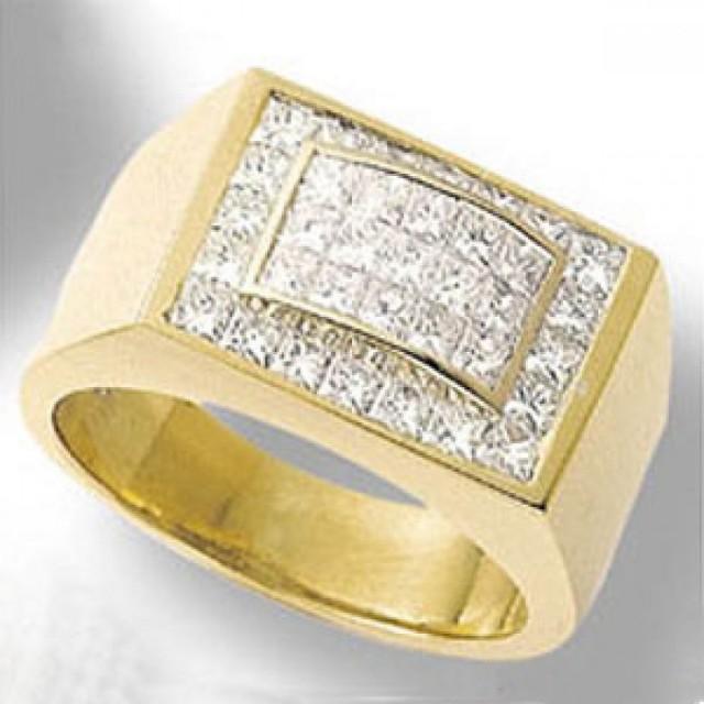 Золотая мужская печатка 60033пом