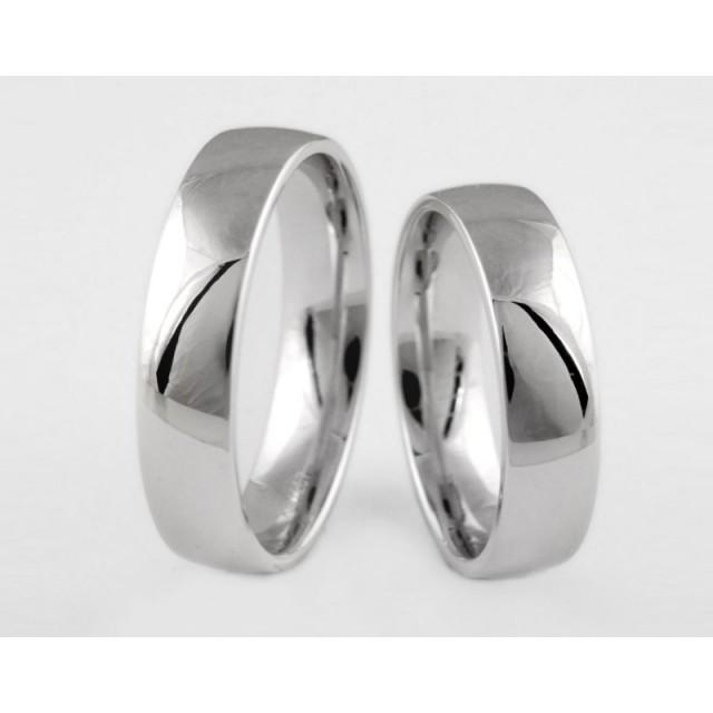 Серебряное обручальное кольцо 1-154 silver фото