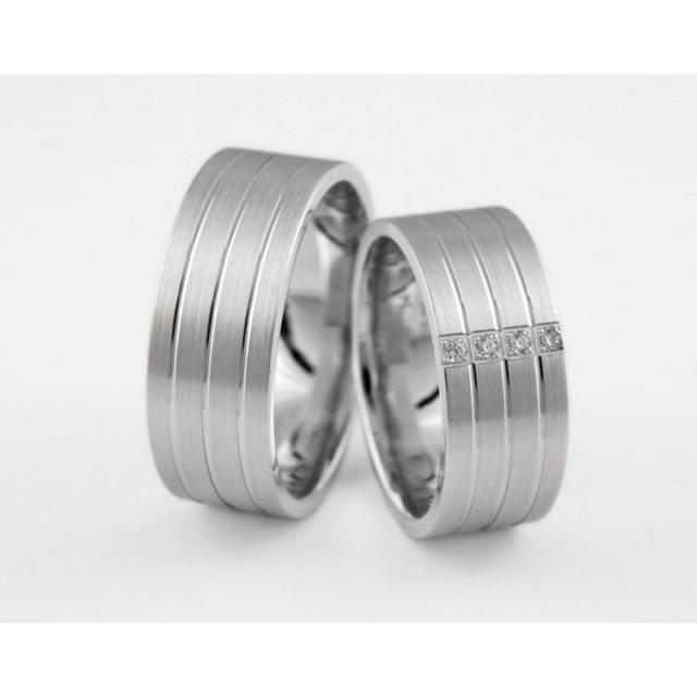 Серебряное обручальное кольцо 1-304 silver фото