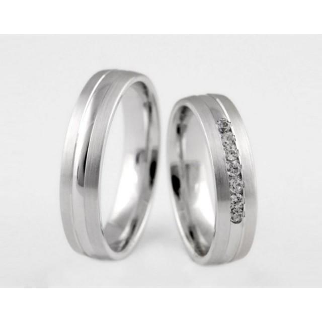 Серебряное обручальное кольцо 1-52 silver фото